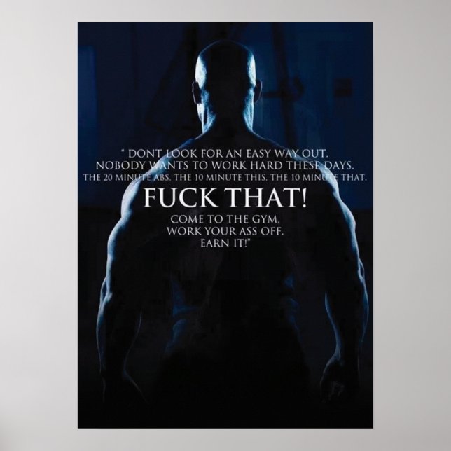 Workout Motivational Poster (Front)