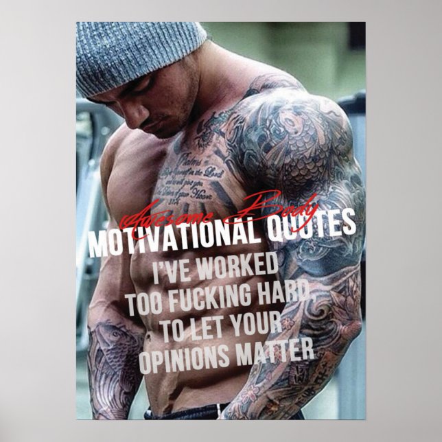 Workout Motivational Poster (Front)