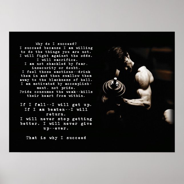 Workout Motivational Poster (Front)