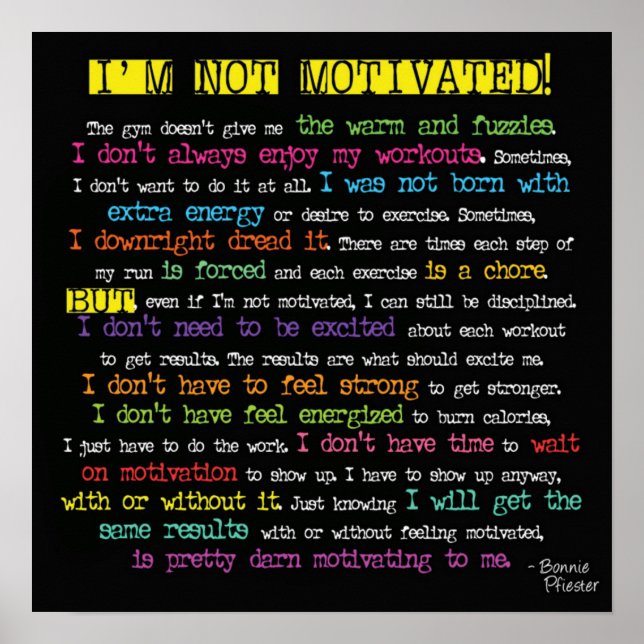 Workout Motivational Poster (Front)