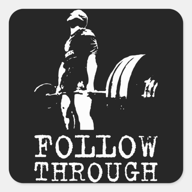 Workout Motivational Square Sticker (Front)