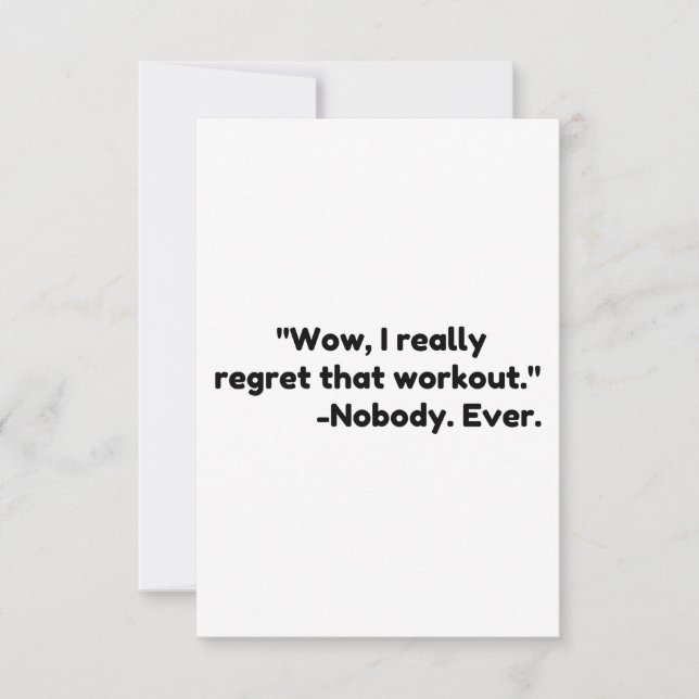 Workout Quote Thank You Card (Front)