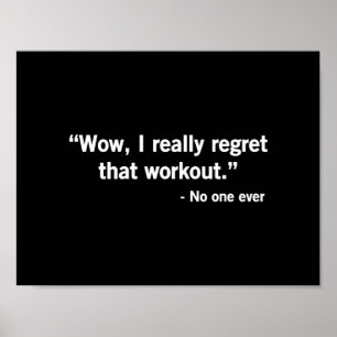 Workout Regret Poster