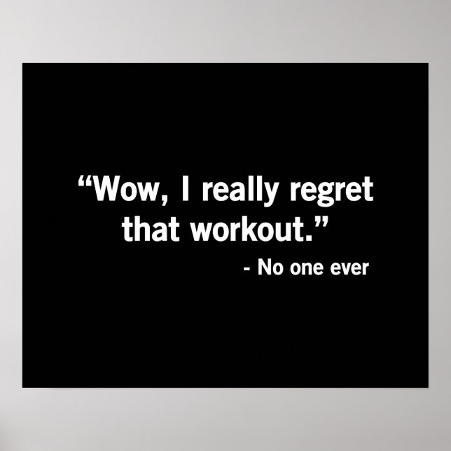 Workout Regret Poster (Front)