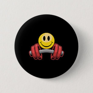 Workout Resting Gym Face Funny Weightlifting Motiv 6 Cm Round Badge