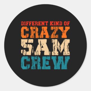 Workout Squad 5 Am Crew Funny Gym Saying Vintage Classic Round Sticker