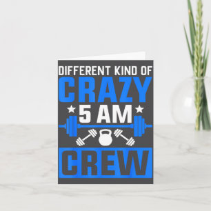 Workout Squad 5am Crew Funny Gym Quote  Card