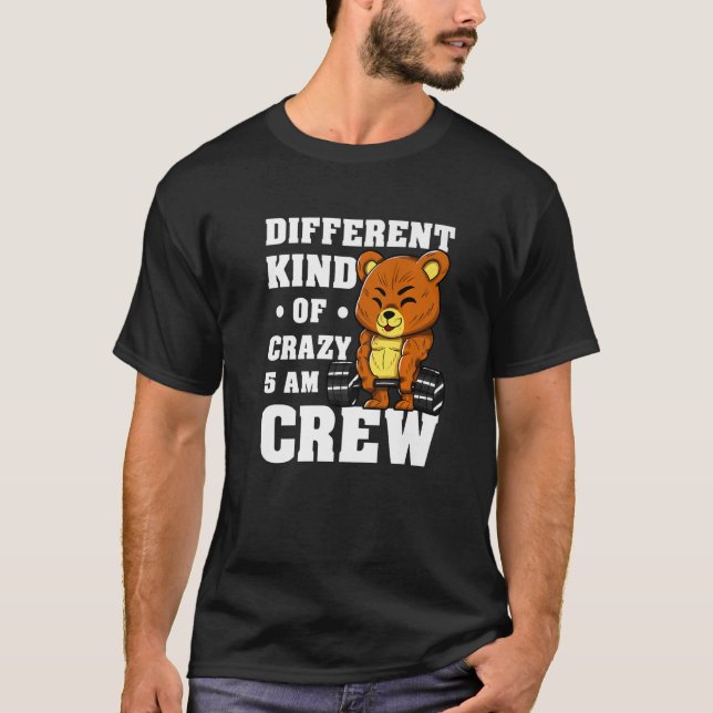 Workout Squad 5AM Crew Gym Quote T-Shirt (Front)