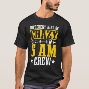 Workout Squad 5am Crew Gym Quote T-Shirt