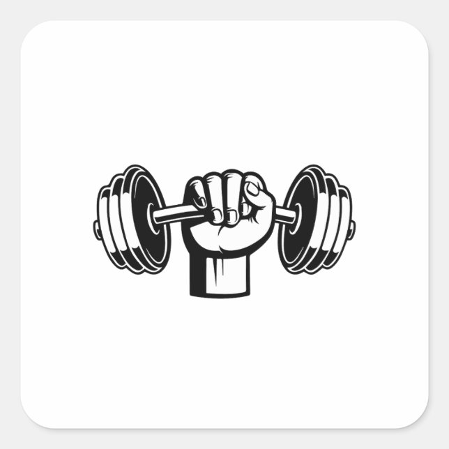 Workout Square Sticker (Front)