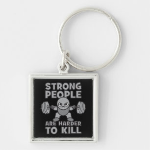 Workout - Strong People Are Harder To Kill, Kawaii Key Ring