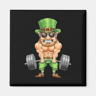 Workout Weightlifting St Patricks Day Saint Paddys Magnet