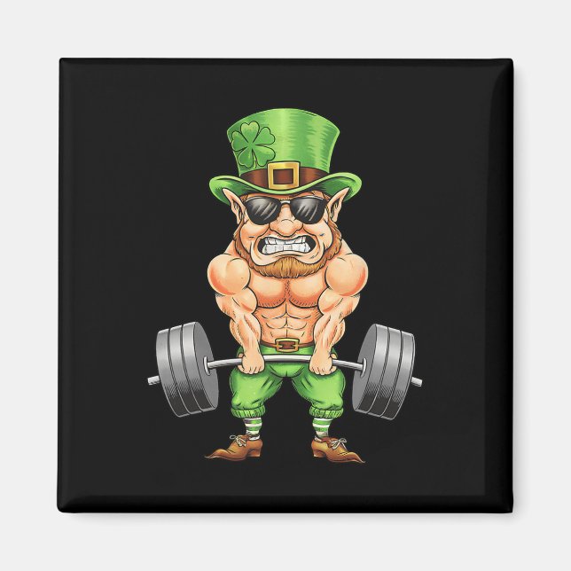 Workout Weightlifting St Patricks Day Saint Paddys Magnet (Front)