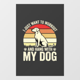 Workout With My Dog Retro Sunset