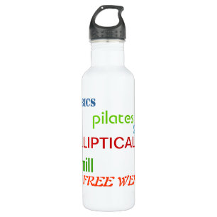 Workout with this fitness themed 710 ml water bottle