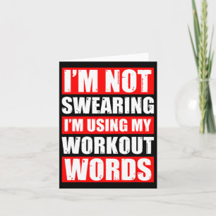 Workout Words Weight Sports Gym Funny Bodybuilding Card
