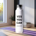 Workout Yes You Can Saying Personalised Name  Water Bottle<br><div class="desc">Gym Workout Yes You Can Saying Personalised Name Copper Vacuum Insulated Water Bottle design. You can leave the words "YES YOU CAN" or customise it with your own text. Add your name to it, too. It is simple and easy to personalise to your need. Perfect for going away to college...</div>