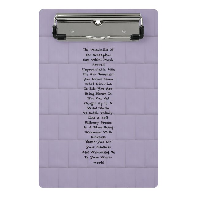 Workplace Inspiration Mini Clipboard (Front)