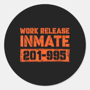 Workplace Worker Inmate Funny Prisoner Halloween Classic Round Sticker