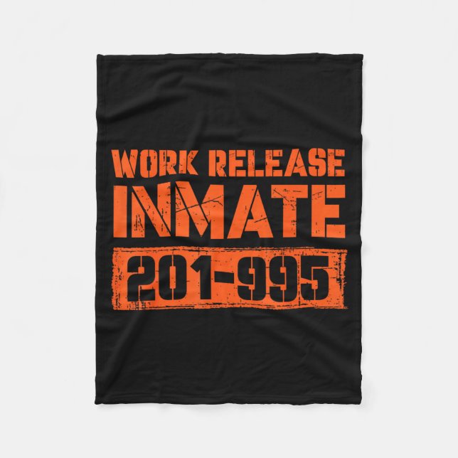 Workplace Worker Inmate Funny Prisoner Halloween Fleece Blanket (Front)