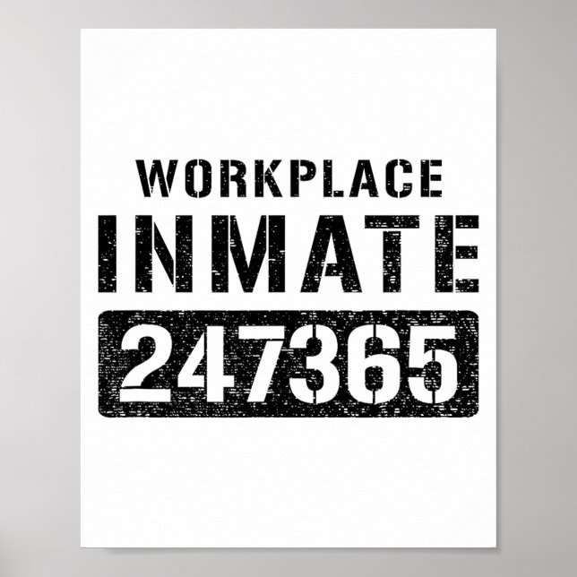 Workplace Worker Prisoner Inmate Halloween Costume Poster (Front)