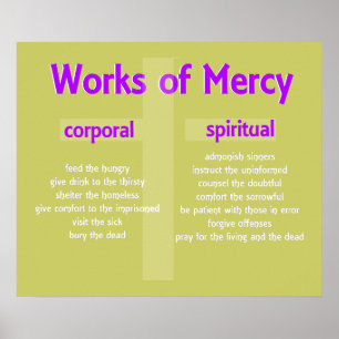 Works of Mercy Poster customisable graphic art