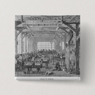 Workshop of Pleyel pianos makers 15 Cm Square Badge