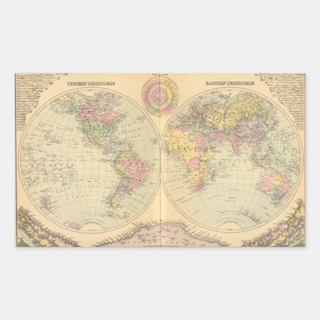 World 10 rectangular sticker (Front)