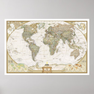 " World: 2007/today - Executive Wall MAP ... Poster