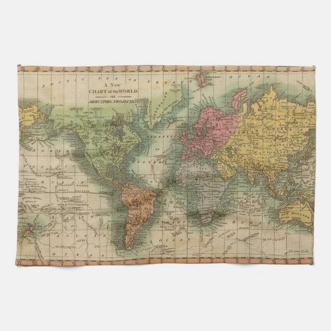 World 4 tea towel (Horizontal)