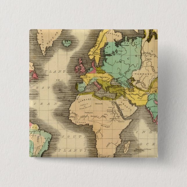 World 6 15 cm square badge (Front)