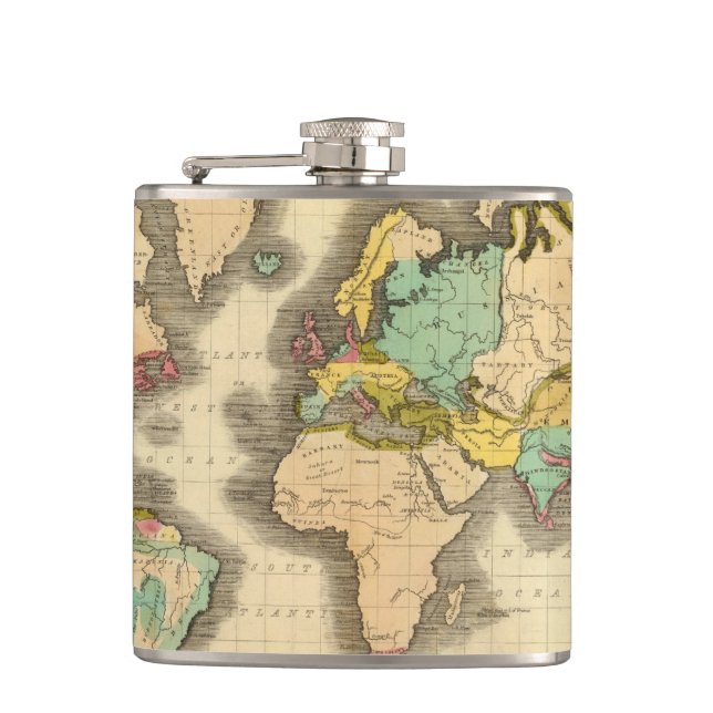 World 6 hip flask (Front)