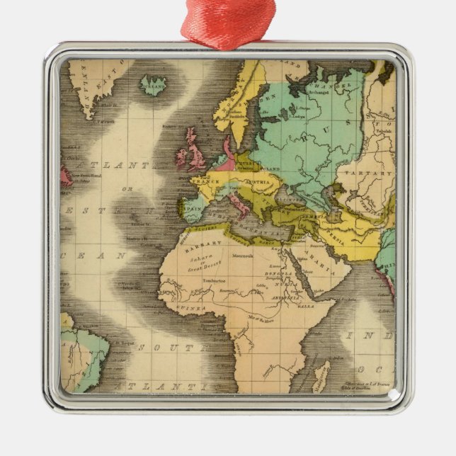 World 6 metal tree decoration (Front)