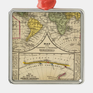 World 7 metal tree decoration