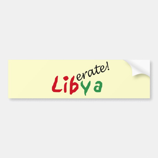 World Affairs_Liberate Libya Bumper Sticker (Front)