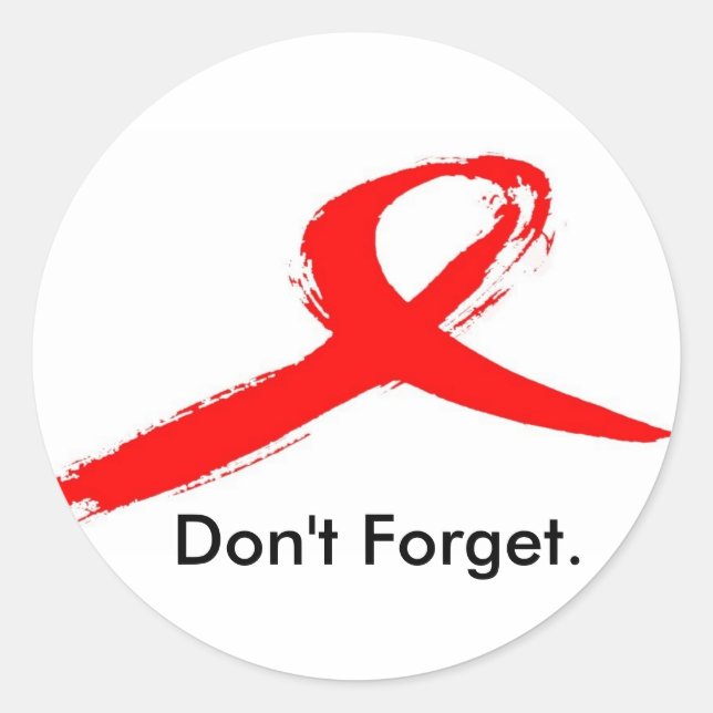 World Aids Day Classic Round Sticker (Front)
