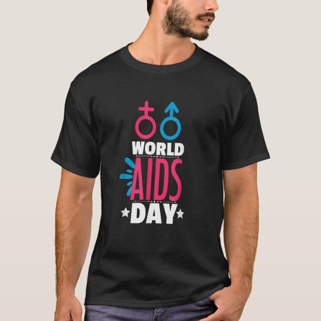 World AIDS Day HIV & AIDS Awareness Man Woman T-Shirt (Front)