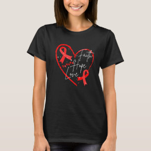 World Aids Day Red Ribbon Faith Hope Love Aids Sup T-Shirt