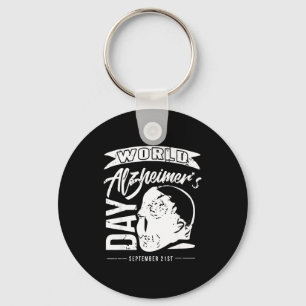 World alzheimer's awareness day memory support key ring