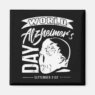 World alzheimer's awareness day memory support magnet