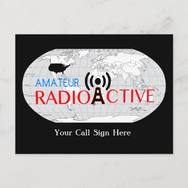World Amateur Radio Active Postcard (Front)