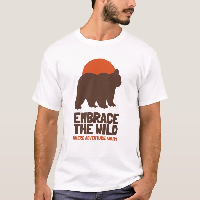 World Animal Day - Embrace the Wild Bear T-Shirt (Front)