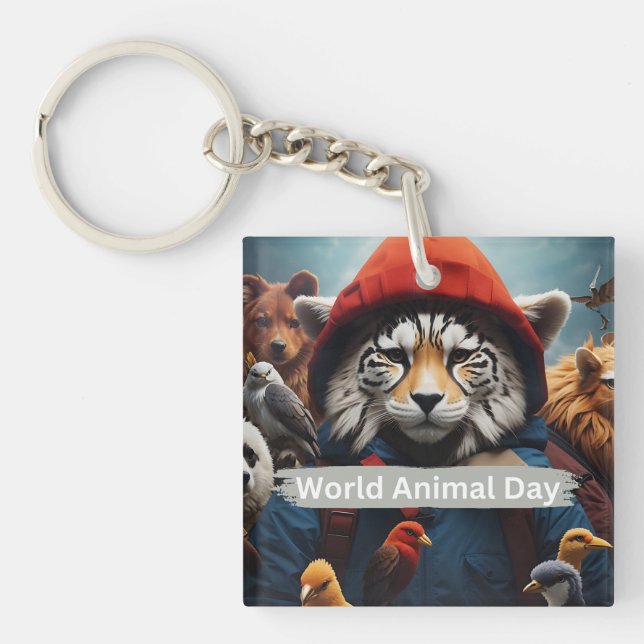 World Animal Day  Key Ring (Front)