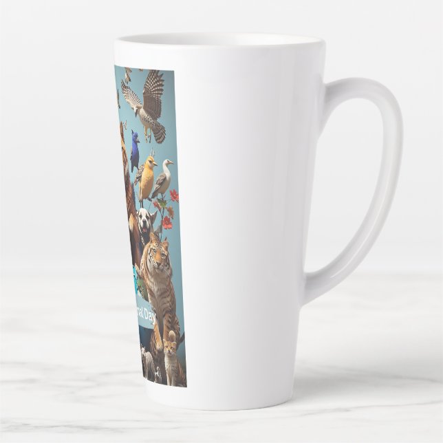 World Animal Day  Latte Mug (Right)