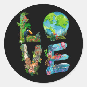 World Animal Day Love Shirt Protection Of Animals Classic Round Sticker