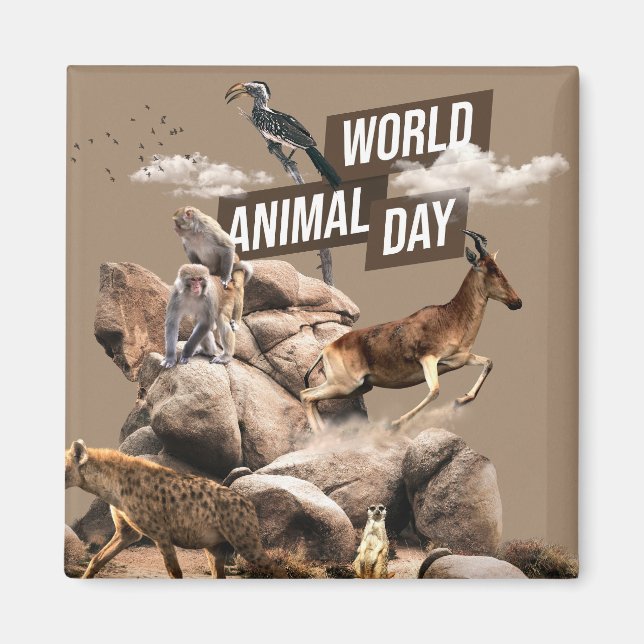 World Animal Day Magnet (Front)