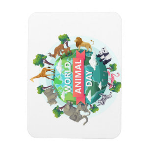 World Animal Day Magnet