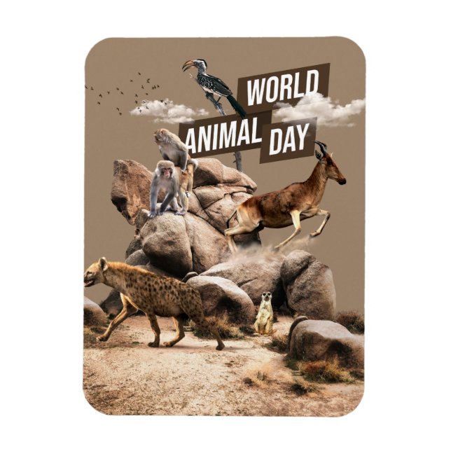 World Animal Day Magnet (Vertical)