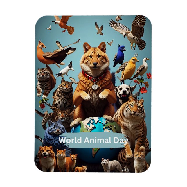 World Animal Day  Magnet (Vertical)