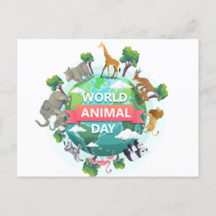 World Animal Day Postcard